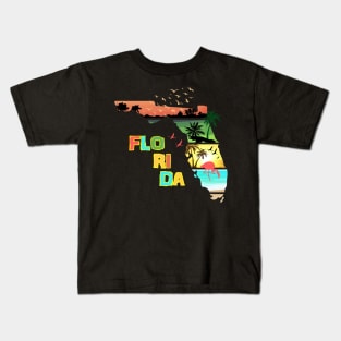 Florida Sunset Summer Kids T-Shirt